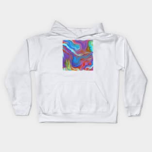 AGATE OIL PAINTING: MYSTERIOUS BLUES Kids Hoodie